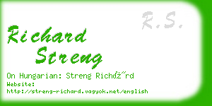 richard streng business card